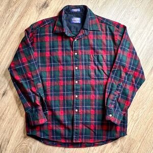 Vintage Pendleton Woolen Mills Kilgore Tartan Plaid Wool Shirt Mens Size Large